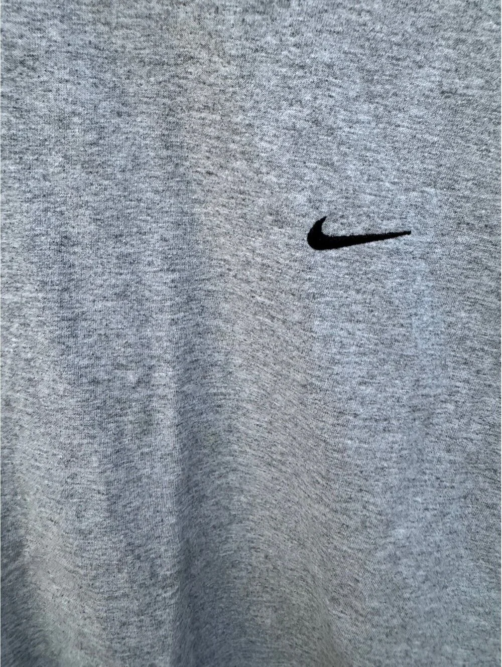 NIKE SIZE LARGE MINI SWOOSH GREY SHIRT